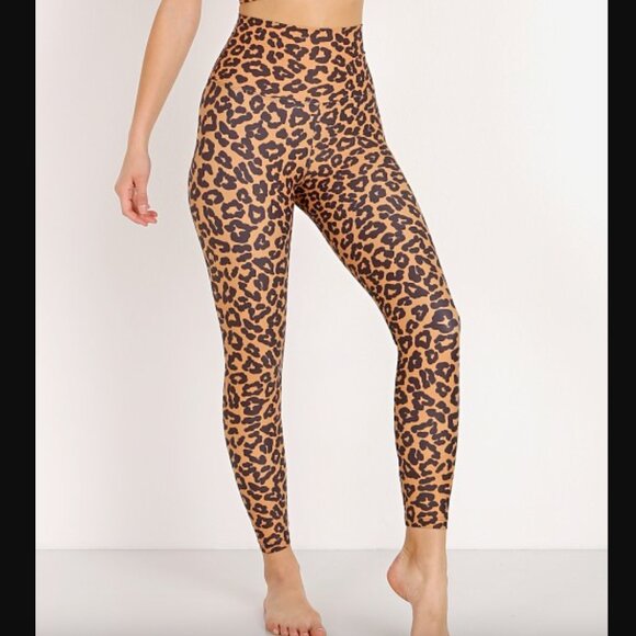 Beach Riot Sport Piper Leopard Print High Rise Leggings S - Picture 1 of 6
